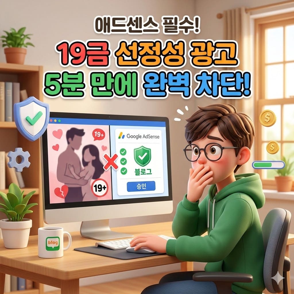 애드센스 승인 후 필수! 19금 선정성 광고 5분 만에 완벽 차단하는 법