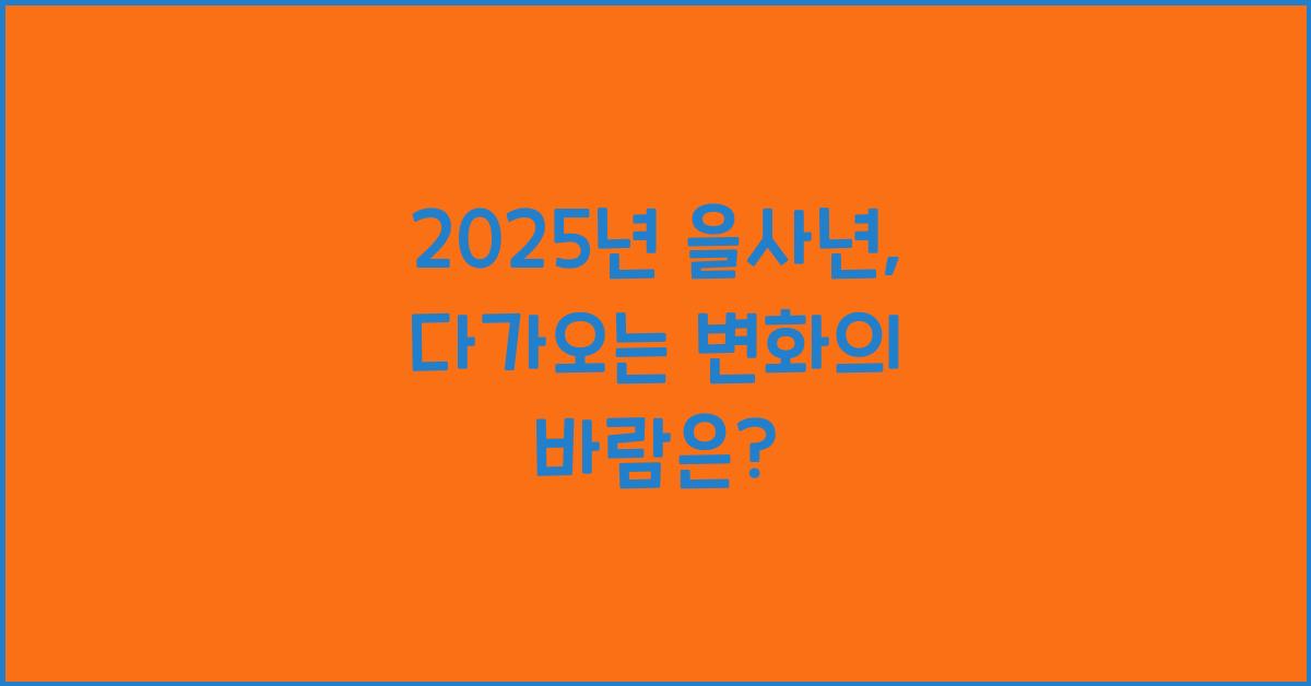 2025년 을사년