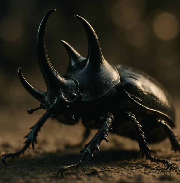 세 개의 뿔에 숨겨진 비밀, 코카서스장수풍뎅이의 강력한 무기와 싸움 기술