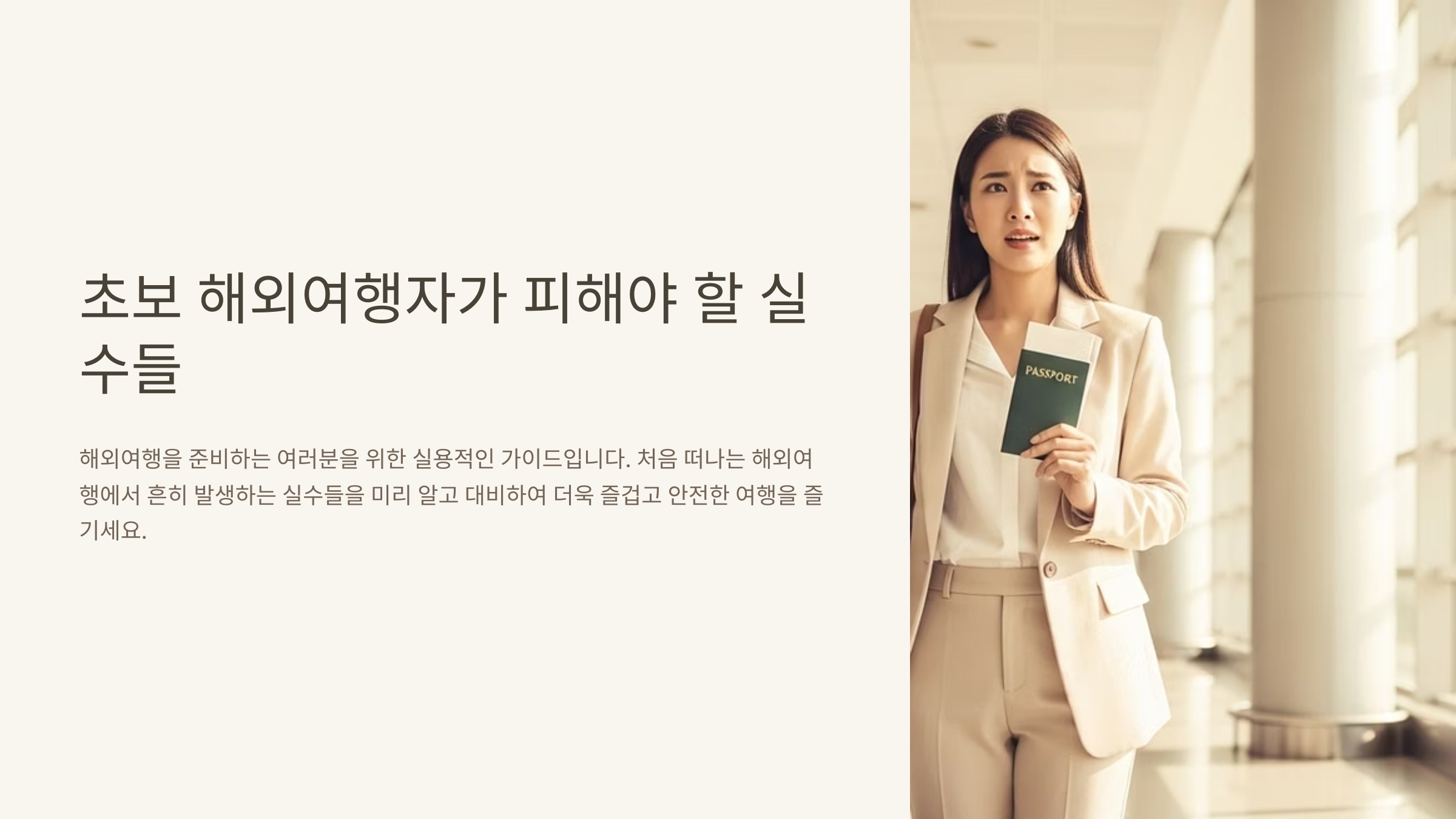 동남아 여행 중 흔히 저지를 수 있는 실수