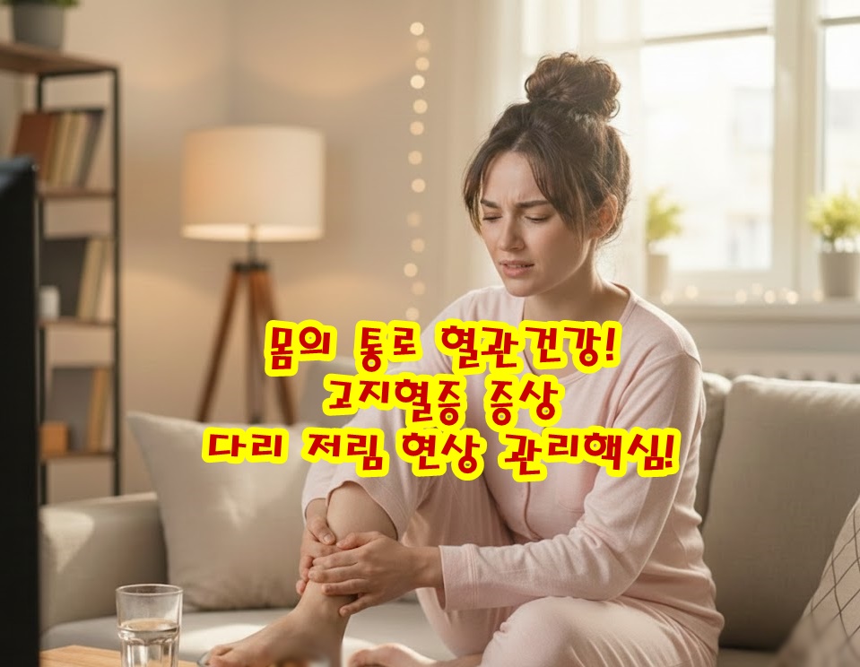 몸의 통로 혈관건강! 고지혈증 증상 다리 저림 현상 관리핵심!