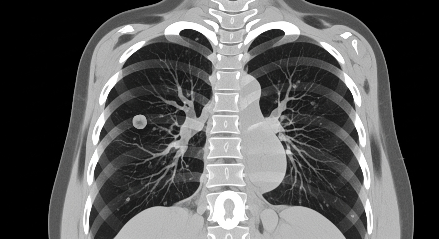 폐결절이 보이는 흉부 CT 영상