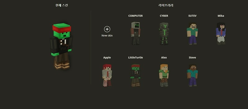 스킨적용하는사진