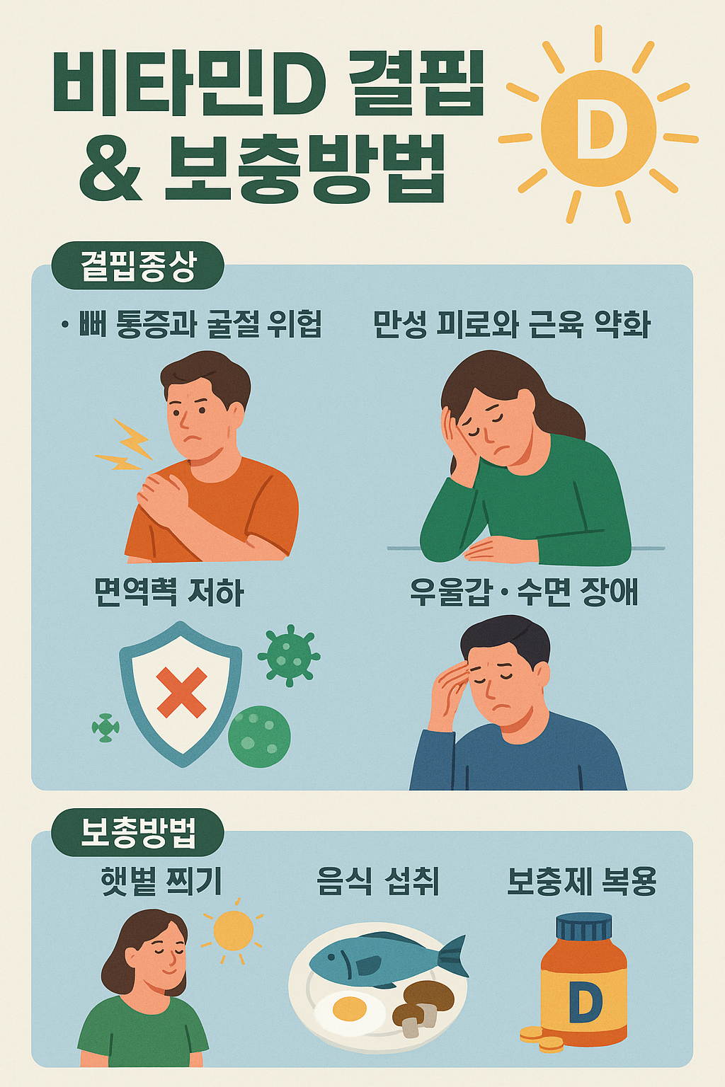 비타민D 결핍이 부르는 이상 신호와 효과적인 보충법