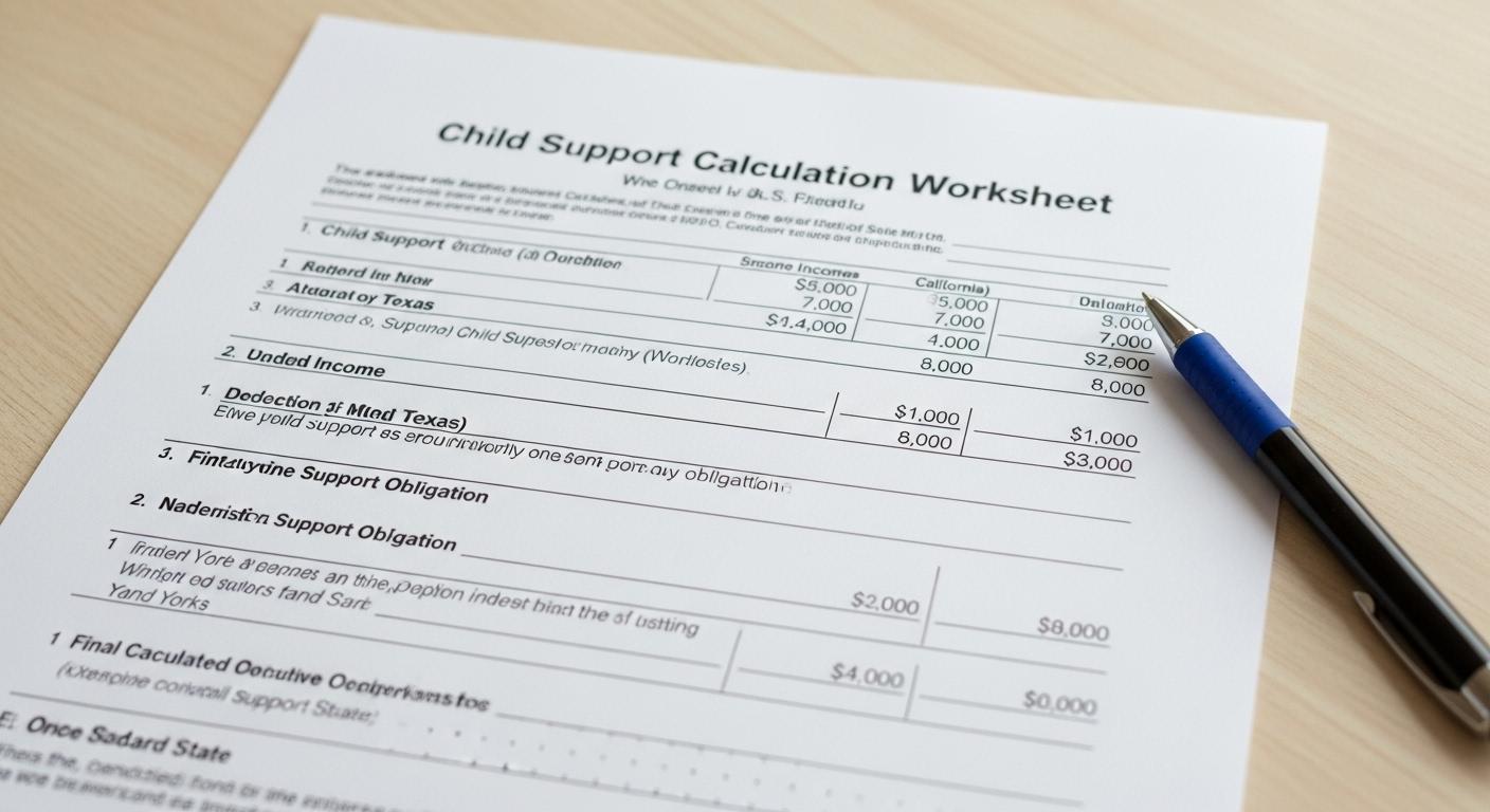 양육비산정기준표