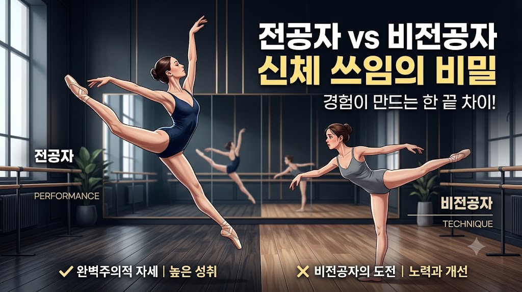 전공무용수 vs 비전공 무용수 결정적 차이 7가지: 신체 재구조화부터 미학적 관점까지