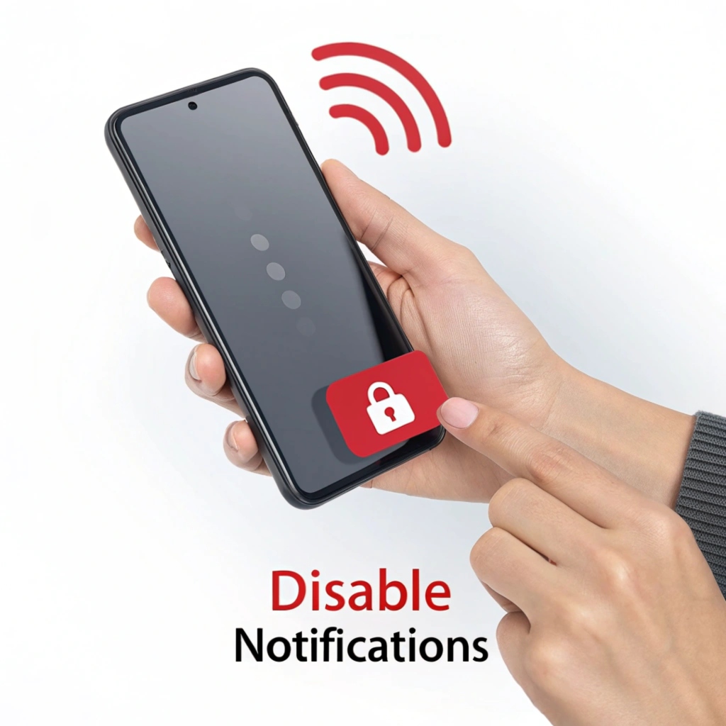 스마트폰 화면에 하루 사용 시간이 제한된 모습을 보여주는 이미지