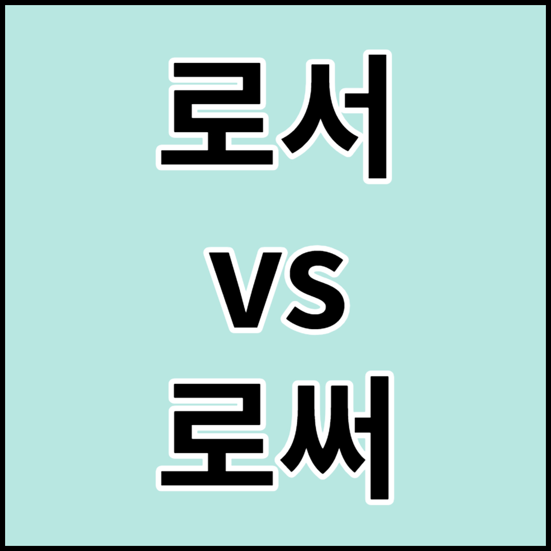 로서 vs 로써