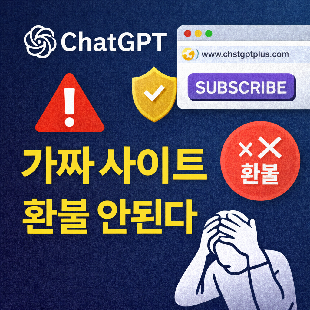 ChatGPT 구독을 유도하는 가짜 사이트가 확산되며 환불 거부 피해가 발생하고 있다. 실제 피해 사례와 수법, 정상 구독 방법, 사용자 유의사항을 자세히 정리한다.