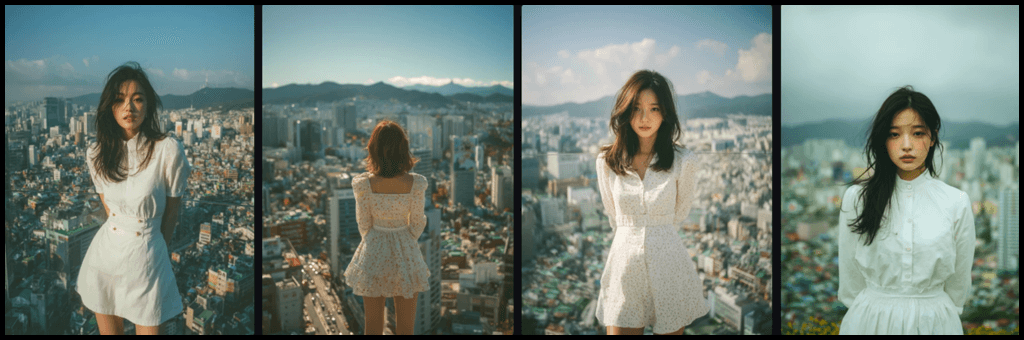 반신 초상화 실사 스타일 예시_젊은 한국 여성_Midjourney