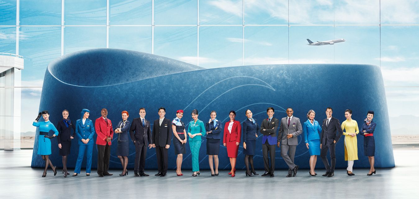 스카이팀 항공사 직원들 사진