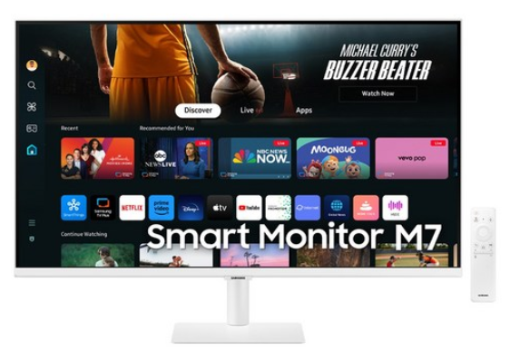 삼성 스마트모니터 M7 S32DM701 32인치 화이트 UHD 4K
