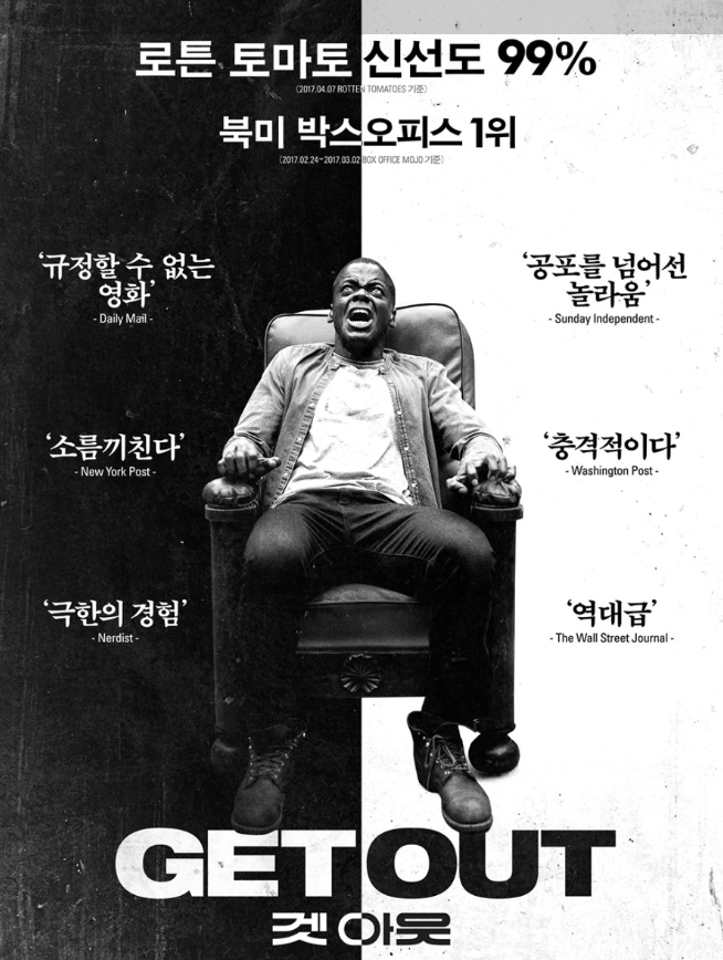 영화 겟아웃 절규하는 주인공 사진