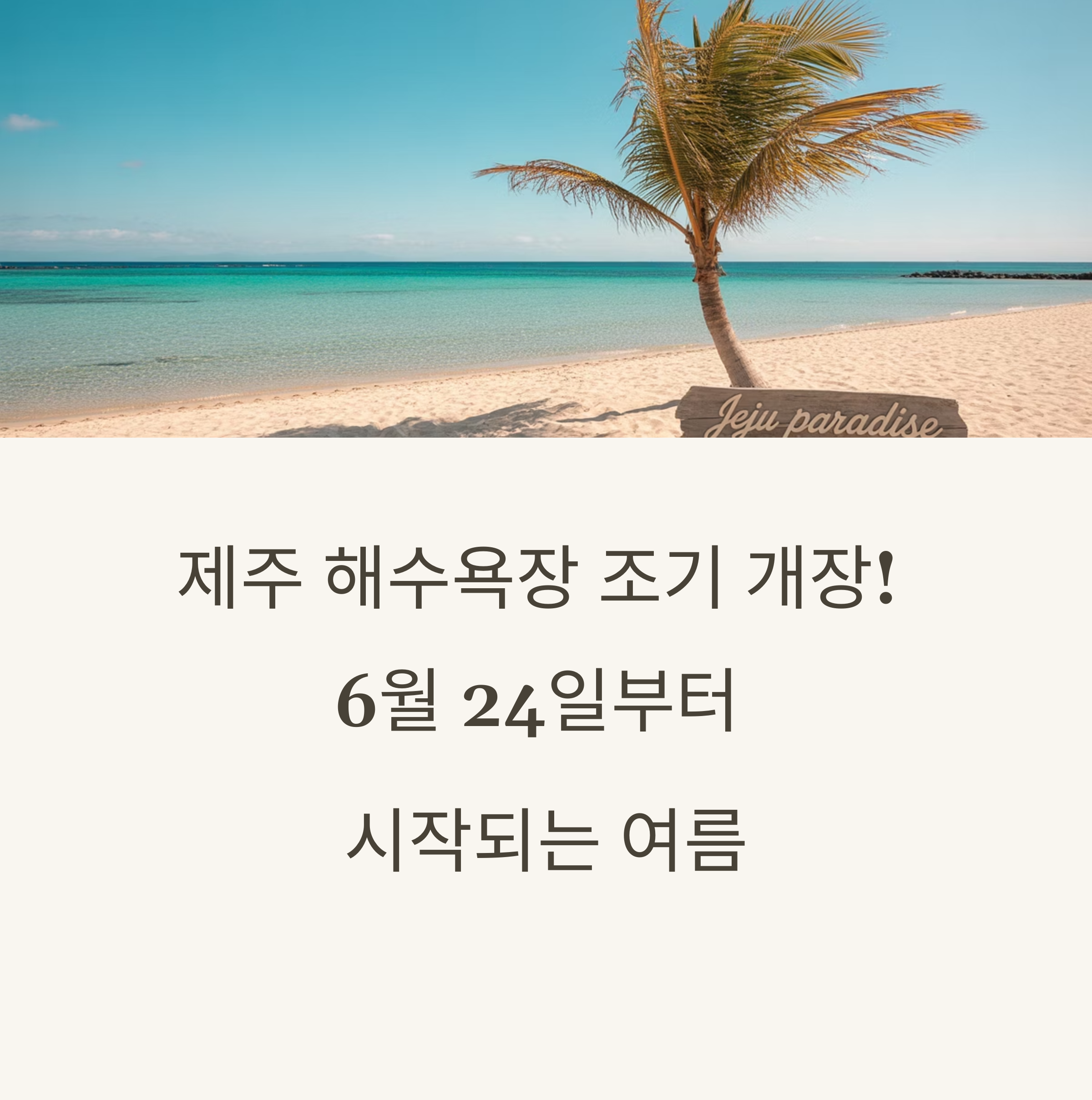 제주 해수욕장 조기 개장