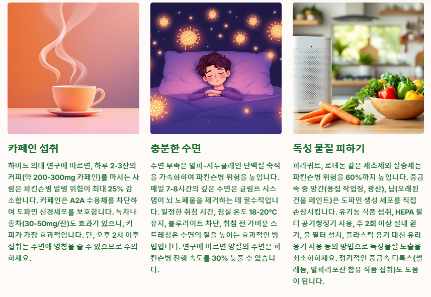 파킨슨병 예방법