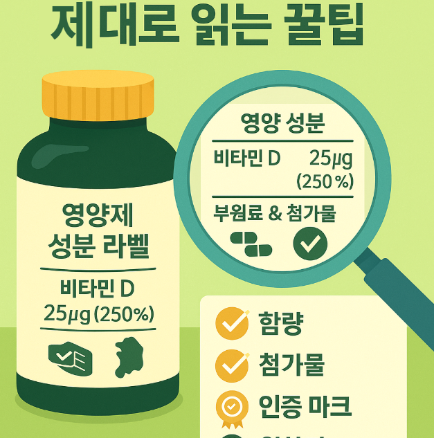 영양제 성분 라벨 읽는 꿀팁