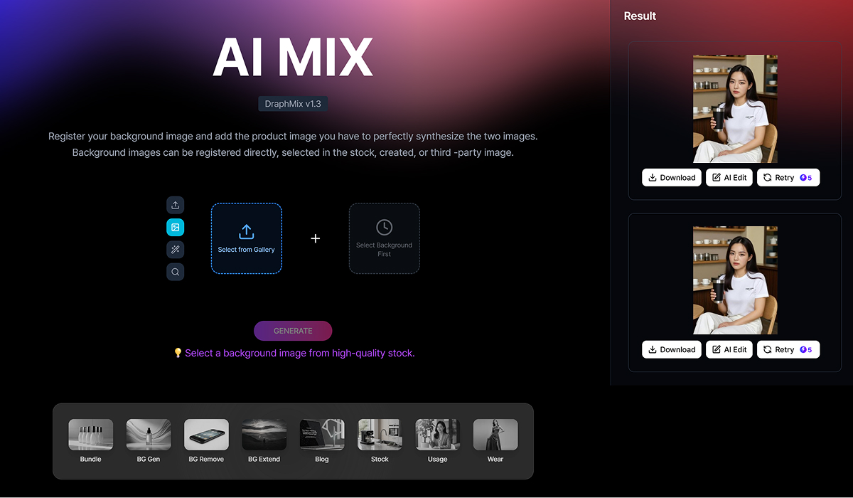 AI Mix Step 4: Generation Complete