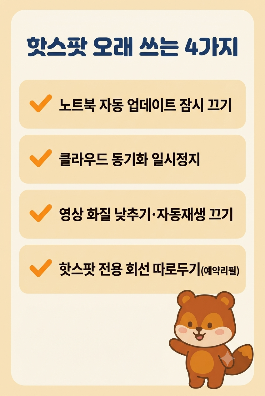 선불폰 핫스팟이 느려졌어요, 유지속도 3Mbps일 때 되는 것과 빠르게 푸는 법