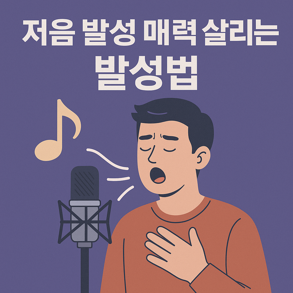 저음 발성 매력 살리는 발성법 사진