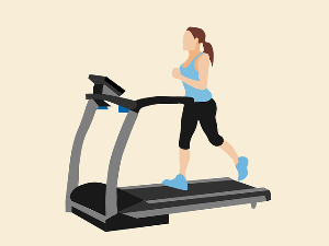 유산소 운동하는 여자