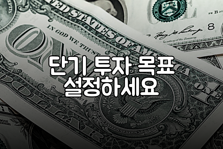 단기 투자 목표 설정하세요