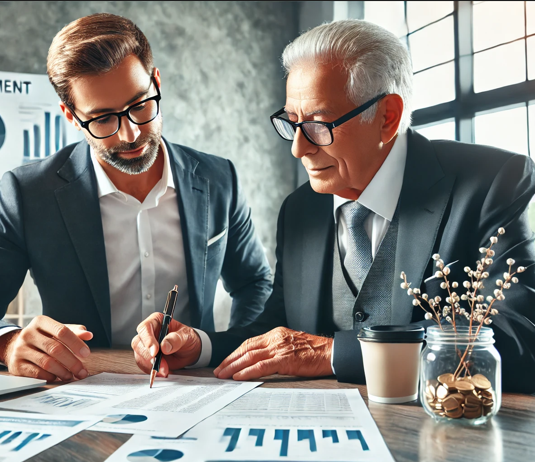 창업을 설계 중인 노인