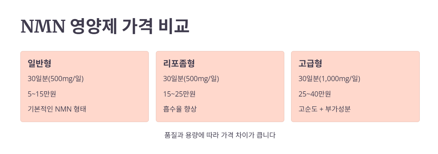 NMN 영양제 가격 및 복용 후기