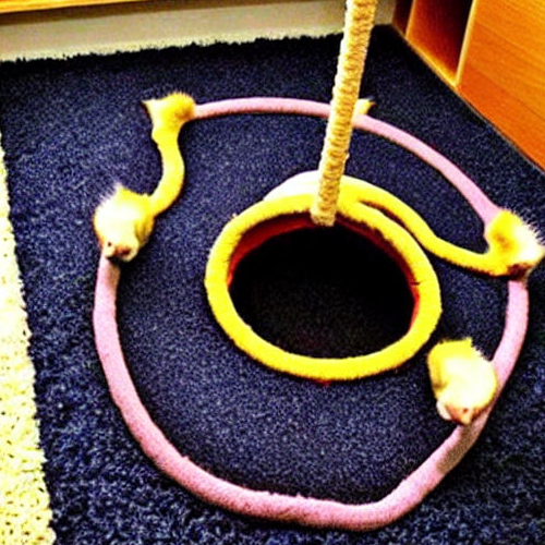 옷걸이로 만든 고양이 놀이터, 예쁜 카펫과 함께하면 더 완벽해요