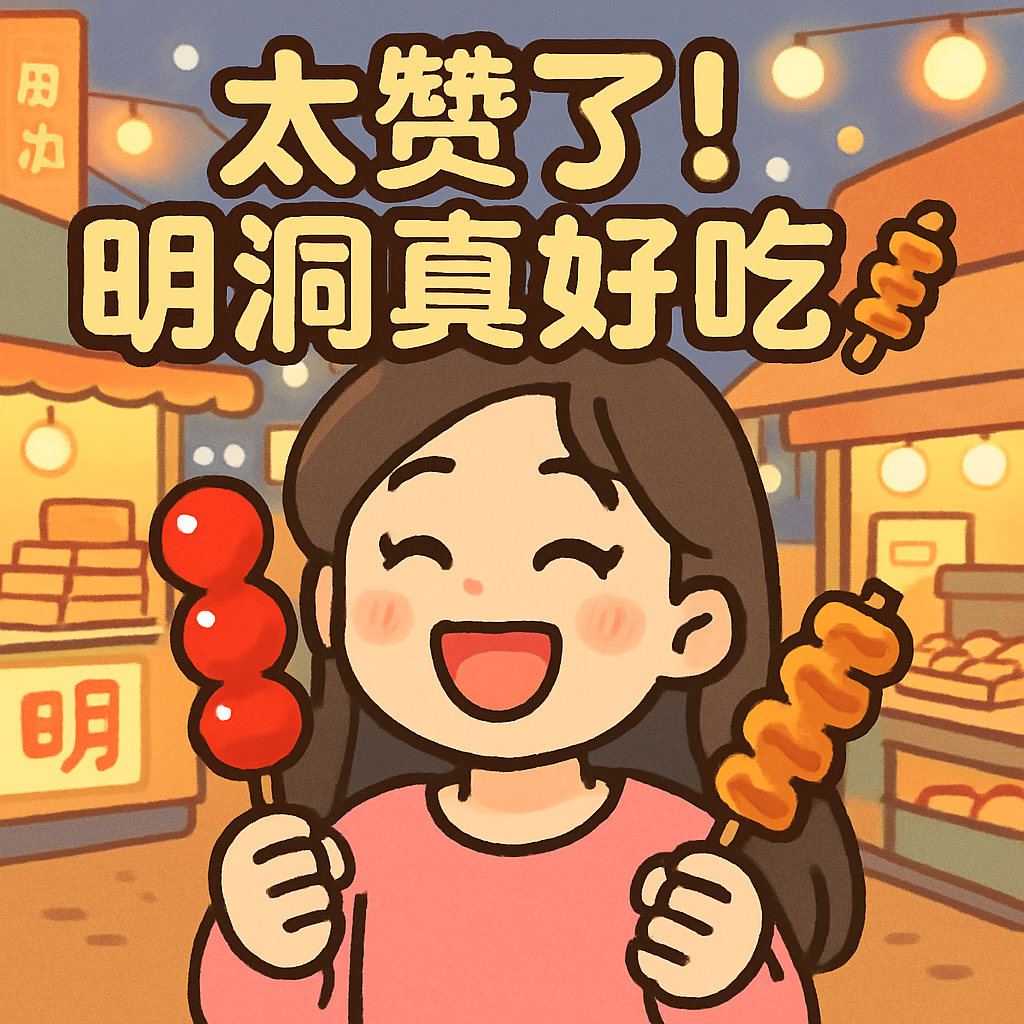 太赞了！明洞真好吃！🍡🍢