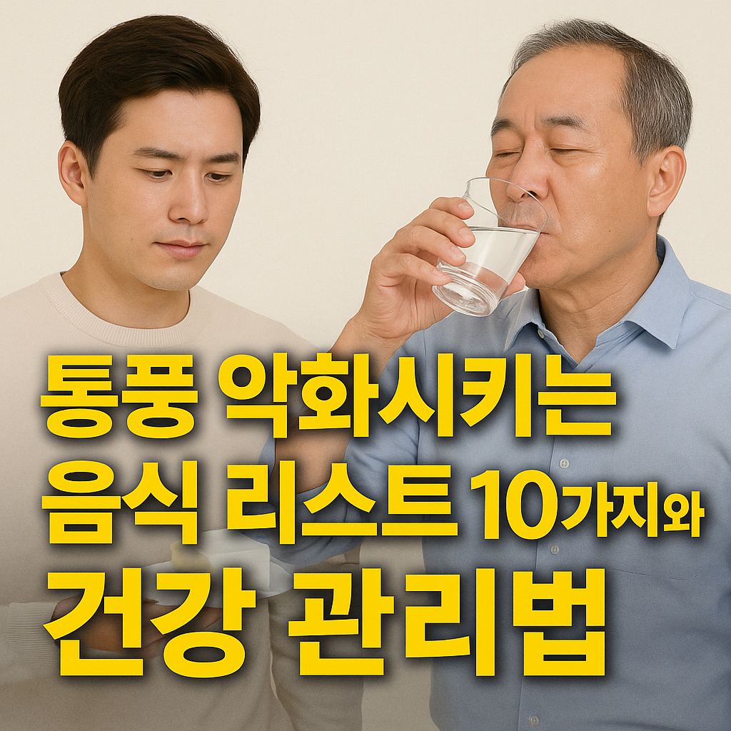 통풍 악화시키는 음식 리스트 10가지와 건강관리법