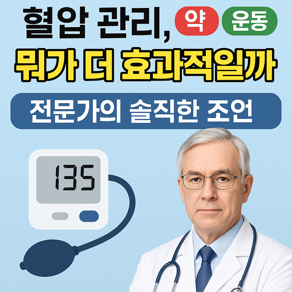 혈압 관리, 약과 운동 중 뭐가 더 효과적일까?