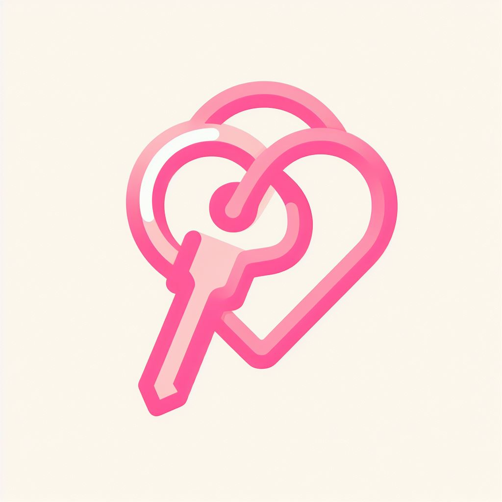 분홍색 키링 로고