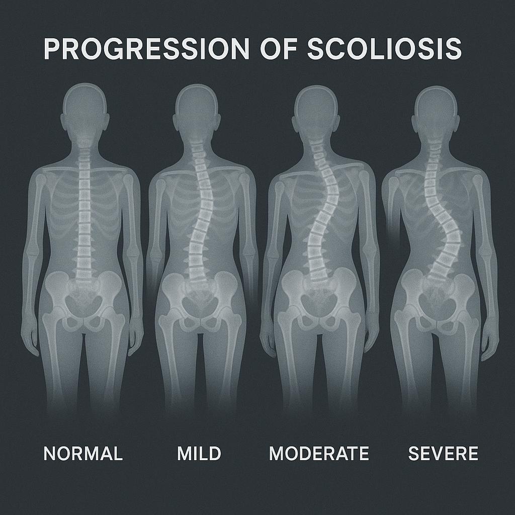 척추 변화의 과정을 보여주는 이미지