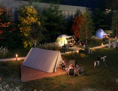 아이들을 위한 여름철 놀이-캠핑장