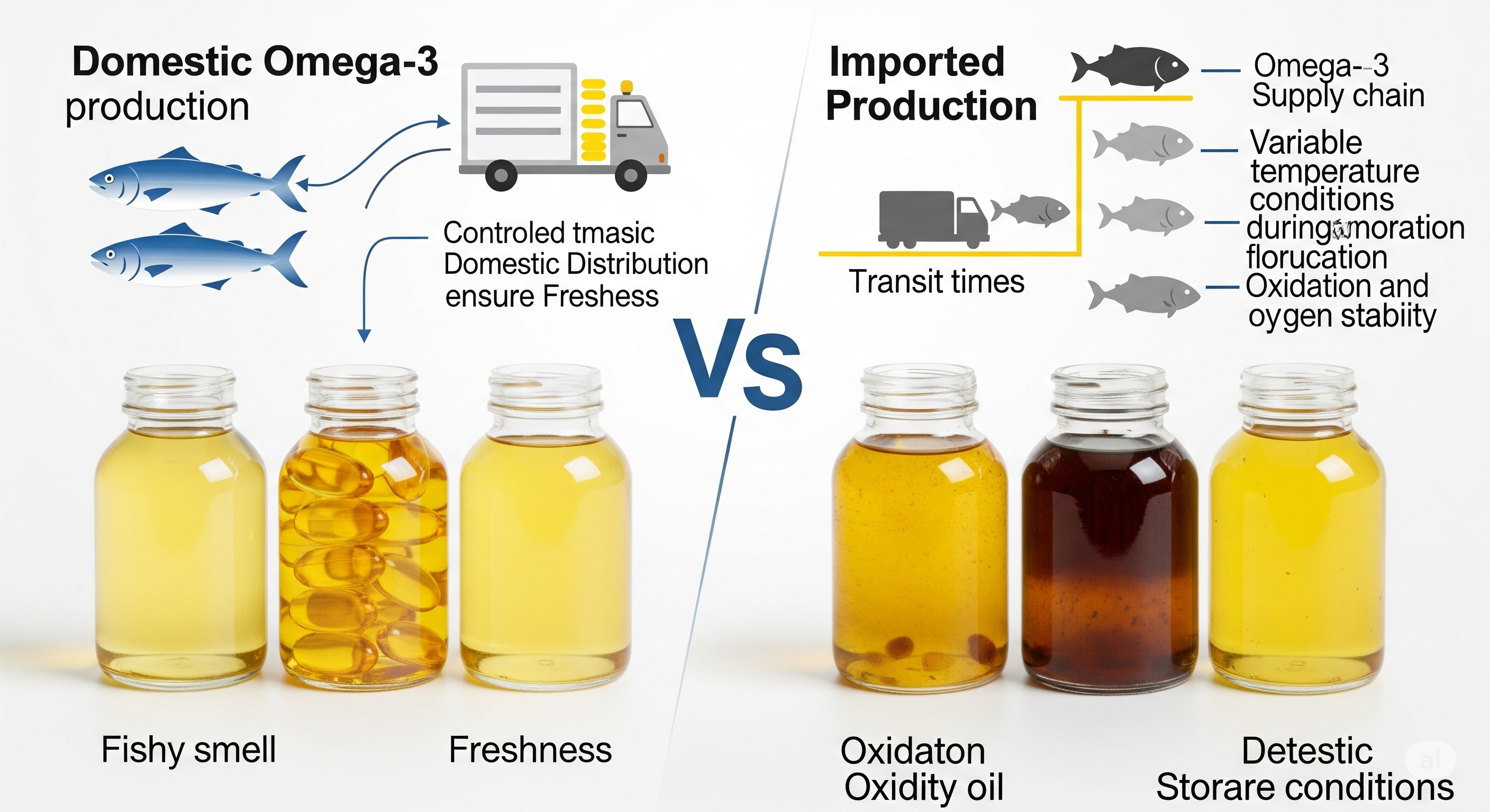 &quot;비린내로 판단하는 제품 품질의 차이&quot;에 대한 이미지입니다.