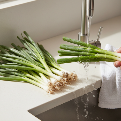 쪽파 손질 및 세척&amp;#44; 신선 보관의 첫 단계