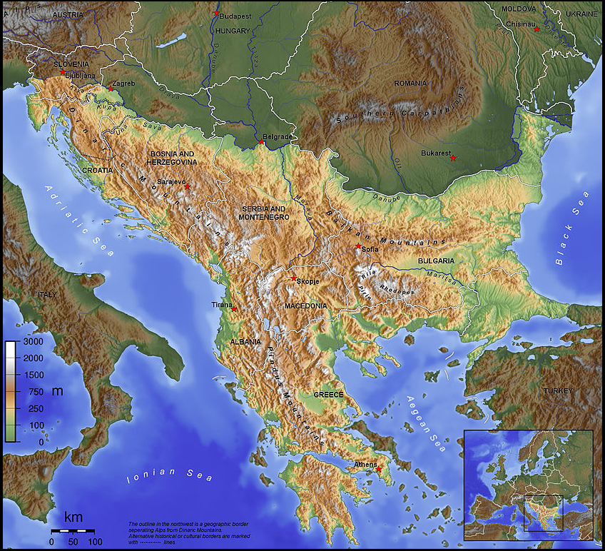 발칸반도 지도