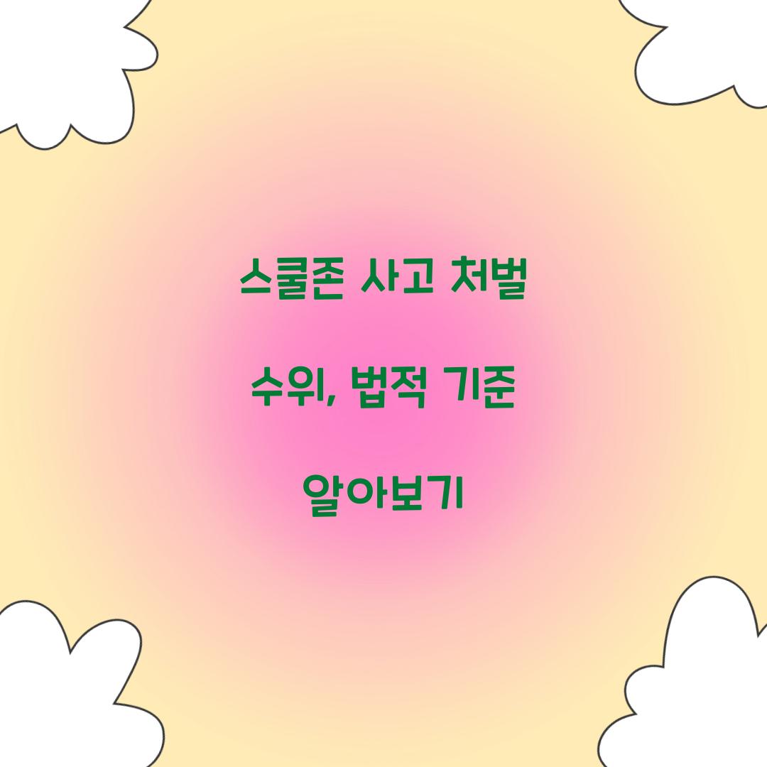 스쿨존 사고 처벌 수위