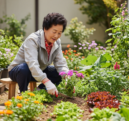 시니어 정원 가꾸기