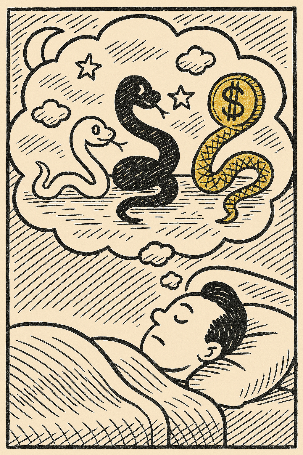 흰 뱀, 검은 뱀, 황금 뱀꿈