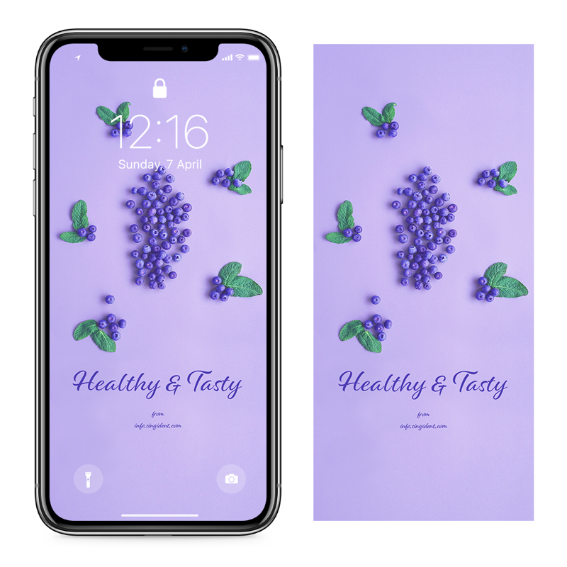 05 블루베리 C - Healthy and Tasty 아이폰연보라색배경화면