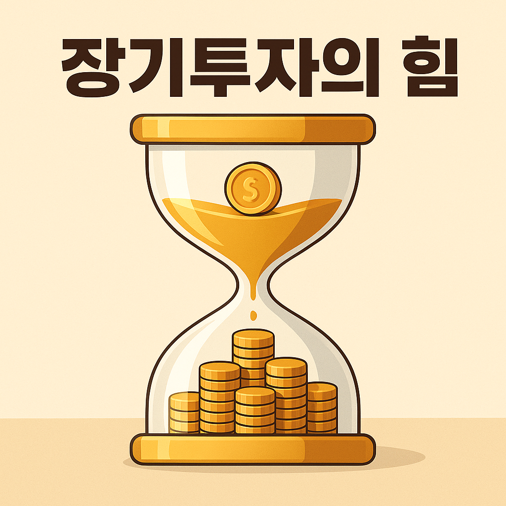 장기투자의 시간과 복리 효과를 상징