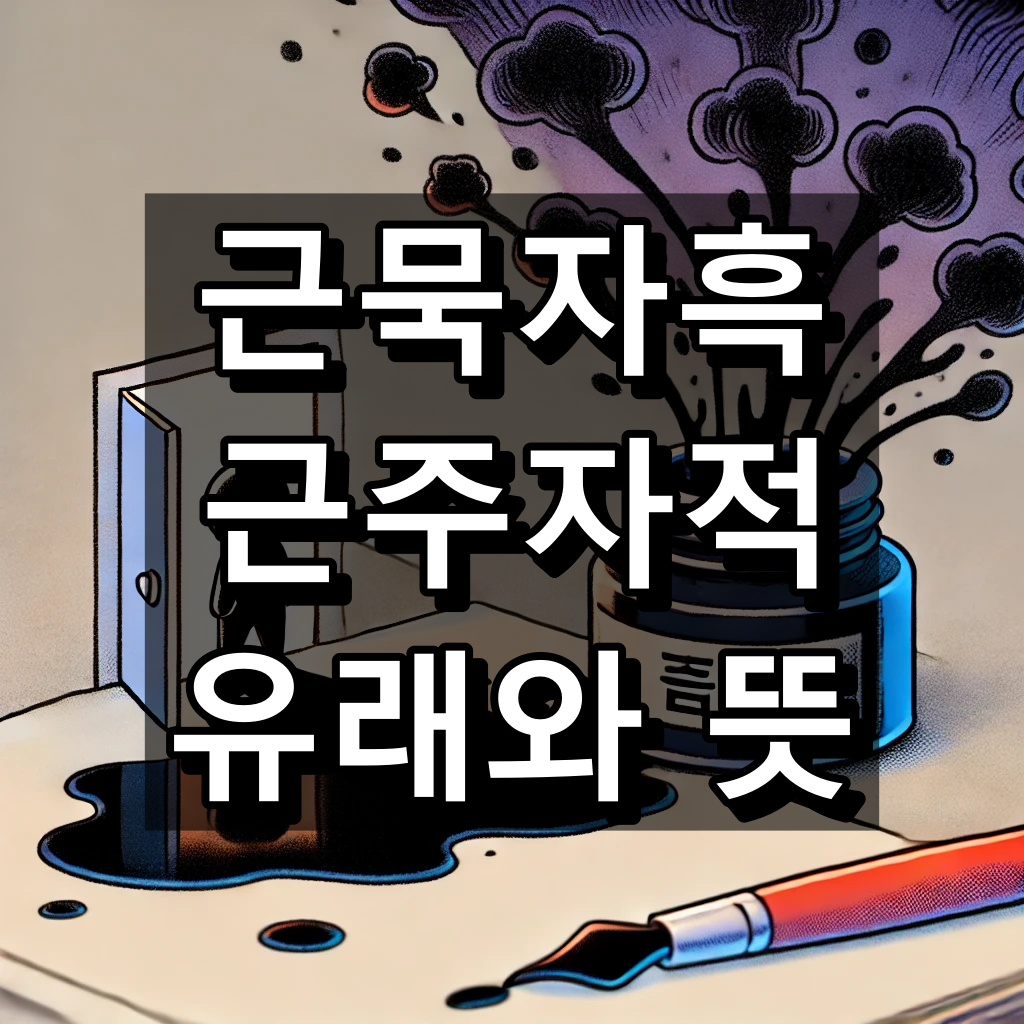 근묵자흑 근주자적 유래, 한자, 예문 풀이 대표 이미지