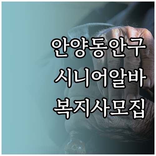 안양 동안구 시니어클럽 일자리 사업 ..