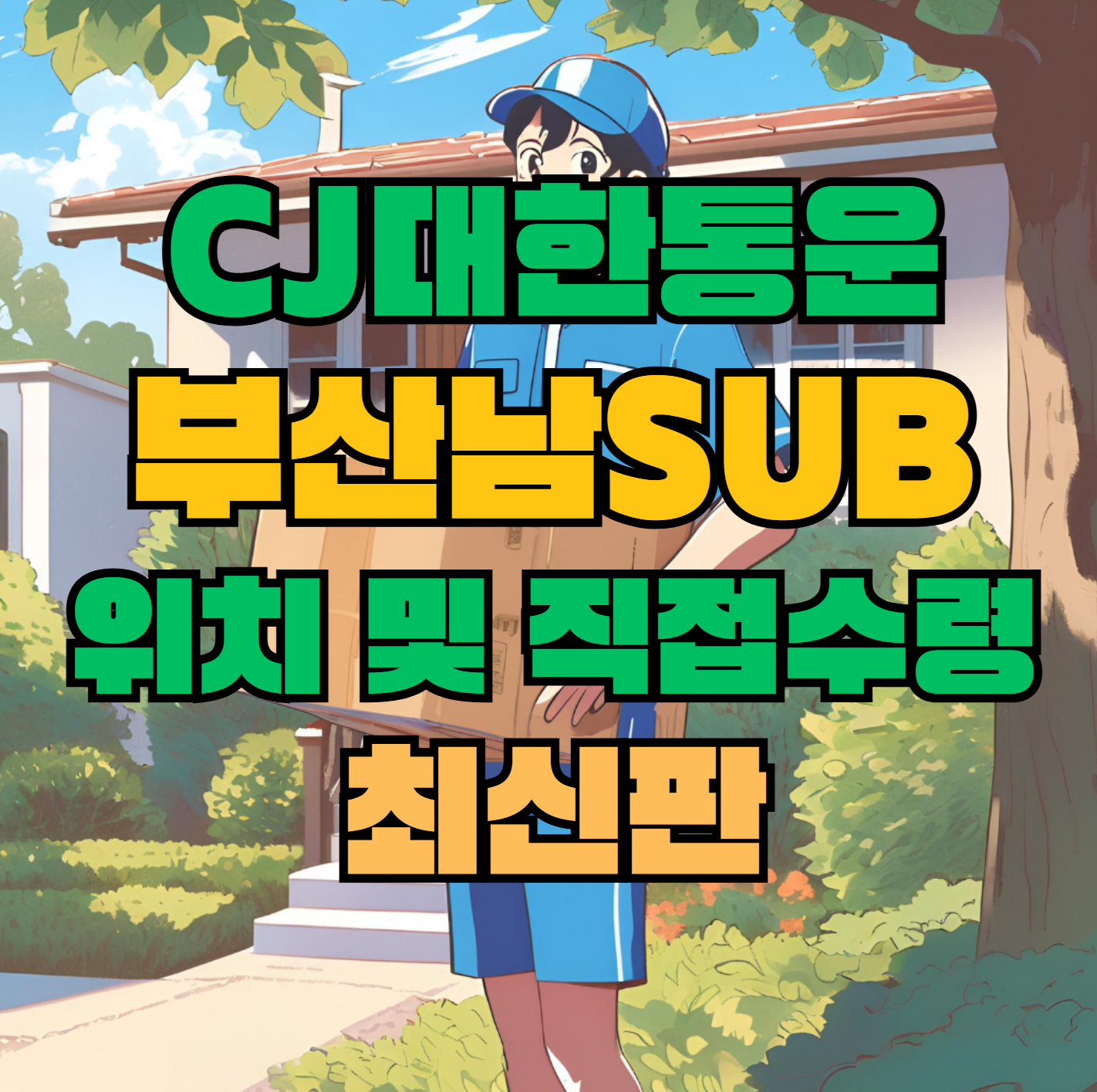CJ대한통운 부산남sub 허브 서브 터미널 위치 및 상품 수령 방법 최신판