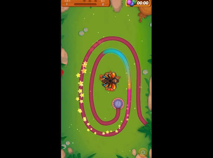 움직이는-같은색-공맞추기-게임-시작-화면