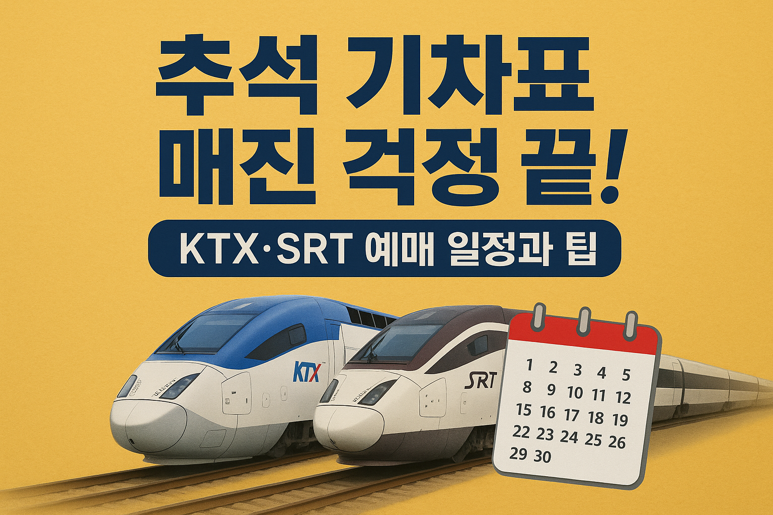 KTX·SRT 예매 일정과 팁