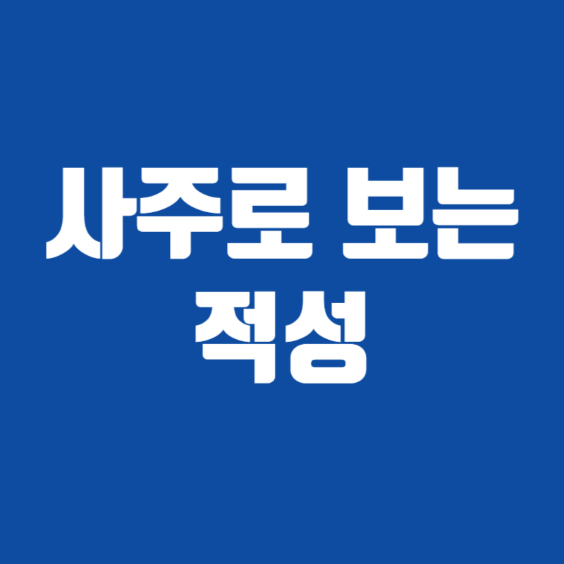 사주로 보는 적성