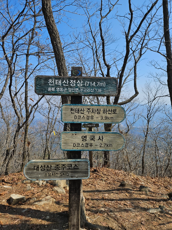 D코스 하산 시작점