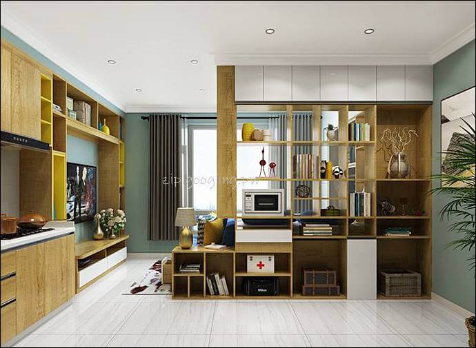 침실-공간구분-수납장